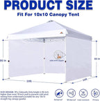 SCOCANOPY SideWall for 10x10 Canopy Frame, 3 Pack SunWall Only,Brown