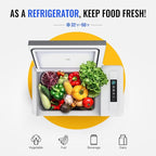 BougeRV 12 Volt Refrigerator, 30 Quart Portable Freezer, 12V Car Fridge Compressor Cooler -8℉~50℉, 12/24V DC, 110~240 Volt AC, for Truck RV SUV, Camping, Road Trip, Travel