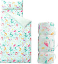 Bunnikins & Clover Toddler Nap Mat with Removable Pillow, Nap Mats for Preschool, Easy Clean Toddler Nap Pad for Kindergarten, Kids Sleeping Bag for Travel Camping
