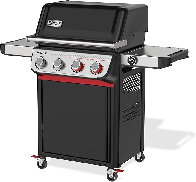 Weber Spirit EP-425 Liquid Propane Gas Grill for Outdoor Cooking and BBQ, 4 Boost Burners, Black