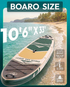 10'6''x33''Inflatable Stand Up Paddle Board, 400lbs Extra Wide Blow Up Paddle Board with Kayak Seat, Premium SUP Accessories Kit & Backpack, Non-Slip Stable Deck Boat for Yoga Fishing Surf