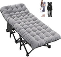LILYPELLE Folding Camping Cot W/Mattress, 78" L x 32" W x 18" H Cot Bed, Heavy Duty Wide Camping Cot XXL for Adults, Portable Sleeping Cot Bed for Travel Camping/Office, Home Nap