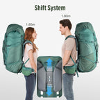 Night Cat Backpacking Tent with Internal-Frame Hiking Backpack 100L for One 1 to 2 Persons Lightweight Waterproof Camping Hiking Tent for Adults Kids Scouts Easy Setup Single Layer 2.2x1.2m