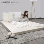 Milliard Trifold Mattress, Queen Size, 4 inch, Portable Foldable Mattress Queen with Medium Firm Foam, Washable Cover, Tri-Folding Floor Bed, Fold Up Guest Bed, RV Travel, Camping, 78" x 58”
