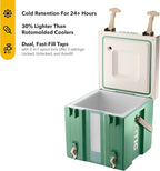 RTIC Halftime Water Cooler Portable Carrier Container, Drink Beverage Dispenser, Stackable with 2 Taps, Bottleless, BPA-Free, for Sports, Camping, BBQ, Parties, Picnic, & More, Sage