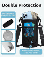BENZZO 32/40/64/128oz Water Bottle with Straw Auto Spout Lid Keep Cold 48h, Insulated Water Bottles 32 oz with Strap Carrier, Protective Boot & Paracord Handle