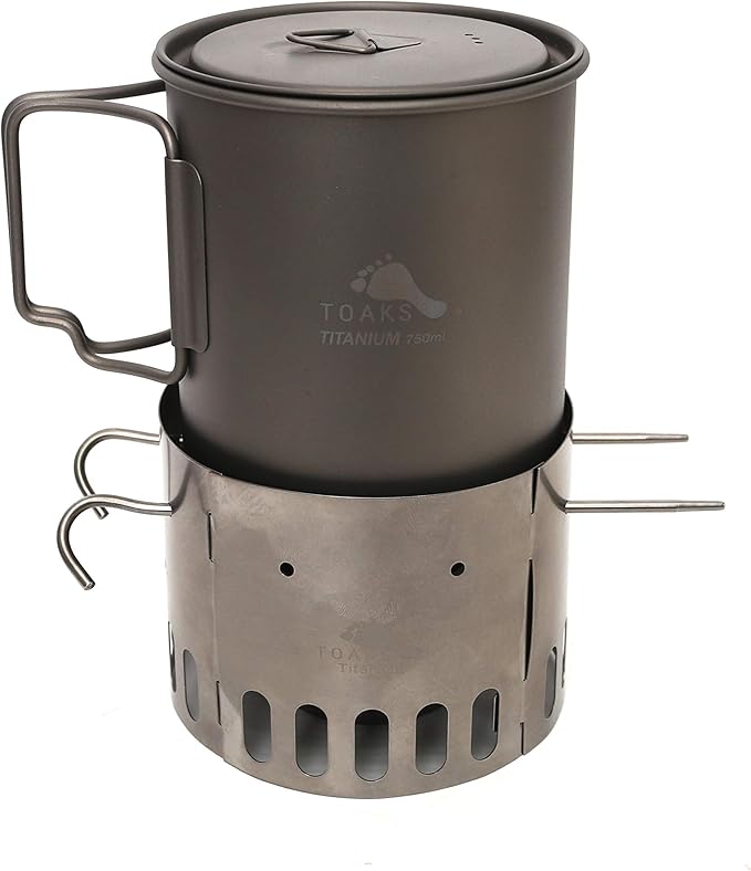 TOAKS TiStand Titanium Alcohol Stove Dual Stand & Windscreen