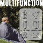 3M Thinsulate Insulation Puffy Camping Blanket for Cold Weather, Queen Size Warm Camping Quilt with Zipper, Waterproof Outdoor Sleeping Bag for Hammock, Cozy & Versatile Gift for Men and Women
