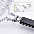 Grill Basket Large Portable Folding BBQ Camping Grilling Rack for Fish, Vegetables, Shrimp, Barbeque Griller Cooking Accessories, Grilling Gifts