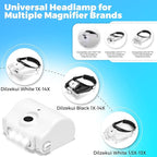 Spare Set of Headlamp LED Head Light with USB Cable, Compatible with 1X to 14X, 1.5X to 13X Head Mount Magnifying Glasses for Close Work