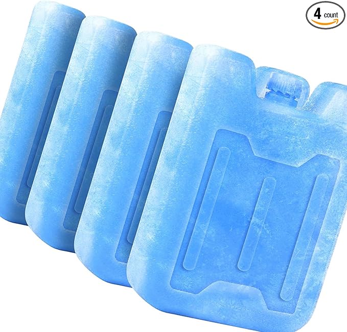 Ice Packs for Lunch Boxes Cooler Tote Bags Reusable Refreezable Cold Slim Large Cheap Hard Protable Icepacks for Bento Shipping Beach Camp Car