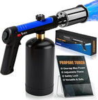 Torch Gun with One-Touch Max Fire, Safety Lock, Blow Torch Gun for BBQ, Grill, Charcoal Lighter, Cooking Flamethrower (Tank Not Included)