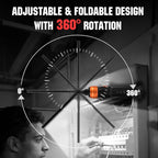 Magnetic Work Light,1200LM Magnetic LED Work Light Rechargeable Foldable Light Bar,360°Rotation 5 Modes, Portable Power Bank for Auto Repair,Grill,Camping and Outdoor