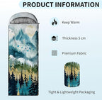 Camping Sleeping Bags, Lightweight Waterproof Sleeping Bag and Compact with Compression Sack for Outdoor