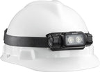 Streamlight 89019 Sledge 1000-Lumen Max 600-Lumen Standard 1800-Candela Rechargeable Low-Profile LED Headlamp with Elastic and Rubber Hard Hat Straps, Black