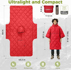 ATEPA Wearable Sleeping Bag, Recycled Warm Winter Camping Blanket Wearable Poncho for Outdoor, Stadium Sports Women Men