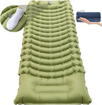 Sleeping Pad for Camping, Self Inflating Sleeping Pad Extra Thick Sleeping Mat with Pillow Built-in Foot Pump, Ultralight Inflatable Sleeping Pads Connectable Air Mattress for Backpacking
