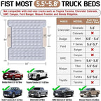 Umbrauto Truck Air Mattress for 5.5-5.8ft Full Size Short Bed, Self-Inflating Suede Surface Truck Camping Airbed for Pickup Tent Outdoor Travel Sleeping
