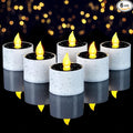Homemory Solar Candles Outdoor Waterproof, Dusk to Dawn Outdoor Lighting, Reusable LED Tea Light Candles for Lantern Garden Camping and Home Decor, 2.3''x2'', Pack of 6