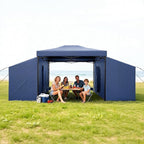 Camping Cube Side Tent for 10x10 Pop Up Canopy, Waterproof Gazebo Room with Mesh Windows, Easy Setup Canopy Side Tent for Family Camping, Market Booth, Backyard Use (Canopy Not Included)