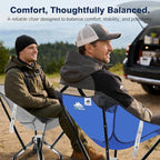 Utility-Grade Folding Chair — Stable One-Piece Structure, Authorized Folding Structure Patent, Balanced Aluminum Support, Compact & Portable Chair for Camping, Fishing & Everyday Outdoor Use