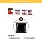 Quake Kits Extensively Prepared 6-Person Emergency Survival Kit | 7-Day Family Bug Out Bag with Food, Water & First Aid | Go-Bag for Earthquakes, Hurricanes & Disasters
