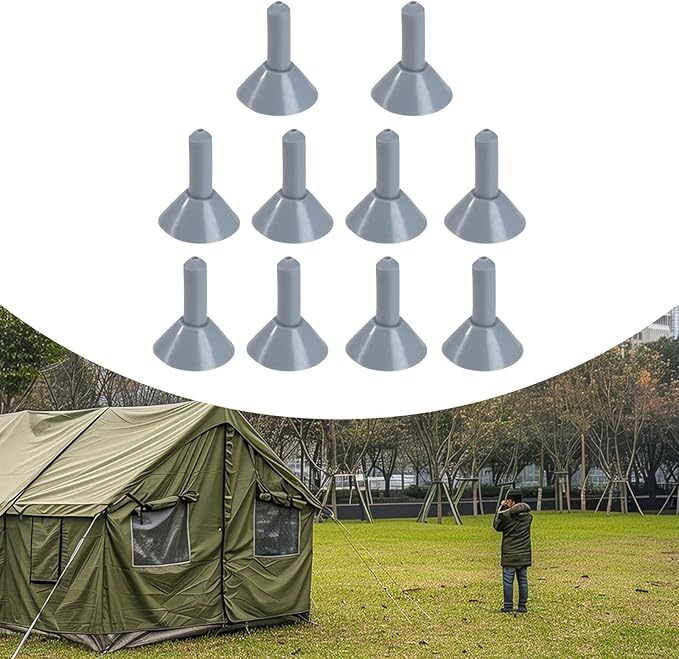 10x Tent Poles Tips Protector Protection Multifunctional Lightning Cap Tarp Poles Tip Covers for Awning Outdoor Fishing