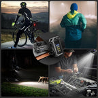 500LM Clip on Flashlight, 2Pack 8 Modes Running Light for Runners Rechargeable Safety Lights Portable COB Flashlight for Night Working, Running, Camping, Fishing, Hiking, Dog, Gift