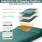 Sleeping Pad With Electric Pump: Self Inflating Sleeping Pad with 3.14" Ultra-thick Memory Foam & Built-in Pillow All Season Camping Mattress for Tent Travel Car - Self Inflating Air Mattress Grey