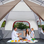 Outvita 8/10 Person Camping Tent, Large 2 Room Family Tent with Weatherproof Instant Cabin Shelter with Rainfly & Carry Bag for Backpacking Hiking Car Traveling…
