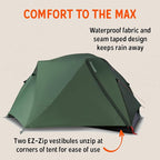 Kelty Wireless Freestanding Camping Tent, 2 4 or 6 Person Size, Huge Interior and Peak Height, Intuitive + Easy to Pitch, Color Coded Setup