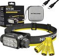 Nitecore HC75 UHE + 2X Extra NL2153HP HC75 UHE Rechargeable E-Focus Spotlight Floodlight Headlamp 192m Beam -3000 Lumens (Upgrade of HC68) w/ 2X Extra Battery and Eco Sensa USB-C Charging Cable