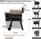 Grill Cover for Traeger Pro 22/575 Series BAC503,[900D Heavy Duty Waterproof Upgraded] Wood Pellet Smoker Grill Cover for Pro 575,Accessories for Traeger Lil'Tex Elite,Eastwood