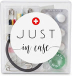 JUST in CASE Travel & Outdoor Emergency Kit Stickers 120 Pcs - 1.6" Round Labels for First Aid Bags, Car Survival Kit, Camping Gear, Hiking Backpacks