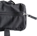 TBACW Canvas Tool Storage Bag with Zipper - Organizer for Tools, Tent Stakes & Poles, Durable Fabric Utility Pouch for Outdoor Hunting Hiking Camping Gear (Black)