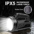 Rechargeable LED Spotlight Flashlight, Portable Camping Lantern 4800mAh, 7 Light Modes &Waterproof, Super Bright Handheld Spotlight for Hurricane Emergency, Outages, Camping, Hiking