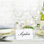 120 Pcs Premium Place Cards, 2x3.5in Small Tent Cards, Blank Fillable Banquet Seat Card, Name Card, Escort Cards, Table Card, Wedding Place Cards for Wedding, Table, Dinner Parties
