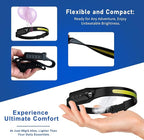 Rechargeable LED Headlamp, 400 Lumens, USB-C, 5 Modes — Lightweight, Adjustable