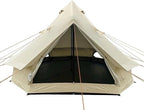 DANCHEL OUTDOOR B2 Portable Yurt with Stove Jack for Winter Camping, 4 Season Bell Tent Large Hot Tent 4/6 Person Family Camping Glamping Party 300D Oxford Khaki, 13ft/16.4ft