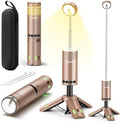 Camping Lights Rechargeable, Detachable Camping Lantern with Stand, Telescopic Waterproof Camp Lamp, Magnetic Work Hanging Light, LED Tent Flashlights for Emergency (Rose Gold)