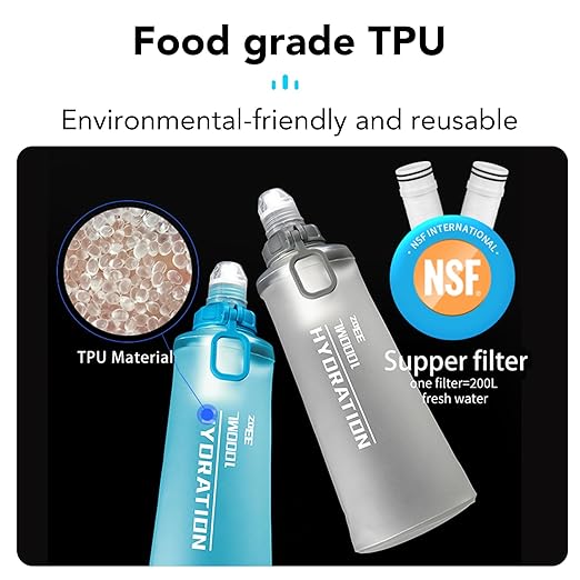 Water Filter Bag – Portable 0.01 Micron Water Purifier for Camping, Hiking, Backpacking, and Emergency Preparedness