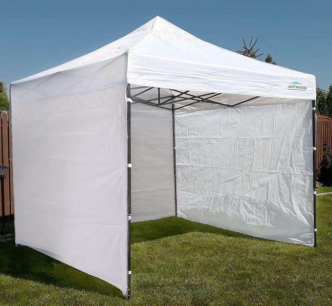 Sunwall for 10x10 Pop up Canopy, Instant Canopy Tent Sidewall, 1 Pack Sidewall Only (White 3 Pieces)