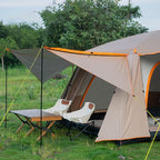 Camping Tent Family Cabin Tents, Large Capacity 2 Room Cabin Tent for Family Outdoor Use, Backpacking, Hiking, Picnics (L)