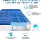 SoundAsleep Dream Series Big Kids Air Mattress with High Speed External Pump - Portable, Blow up Bed for Big Kids - Inflatable Air Mattress for Home and Camping
