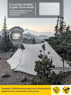 LANSHAN 2 Person Ultralight Backpacking Tent White with 2-Person Tent Footprint