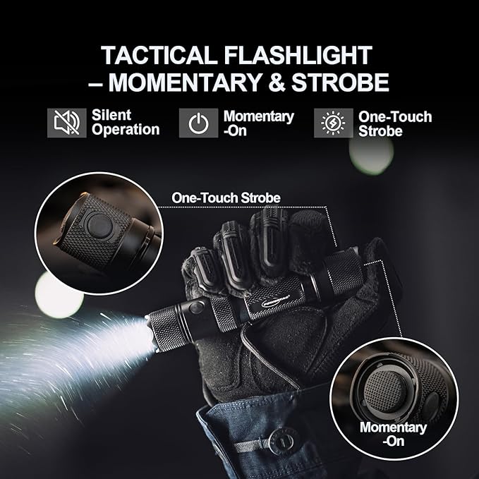 PowerTac E9R G4 Tactical Flashlight – 2550 Lumen Rechargeable LED Flashlights with Magnetic & USB Charging, Super Bright IPX8 Waterproof Light for Emergency, Camping, and EDC