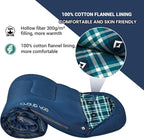 KingCamp Sleeping Bag for Adults, Cold Weather & Warm XL Big and Tall Flannel Sleeping Bags with Compression Sack Portable Waterproof Essentials Gear Accessories for Outdoor Camping