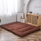 Japanese Shiki Futon Mattress Floor Mattress Thicken Tatami Mat Sleeping Pad Roll Up Mattress Floor Lounger Bed Rolling Up Couch Bed Mattress Pad for Guest Room, Coffee, King