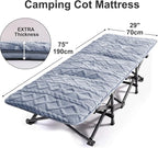 Folding Camping Cot Pad - Portable & Comfortable Outdoor Sleeping Mat with Elastic Strap, Lightweight Waterproof Bottom Mattress Pad