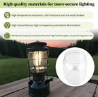 Clear Lantern Globe Compatible with Coleman Northstar Lanterns 2000/2500 2000-043C (Transparent)– Includes 2 Lantern Mantles